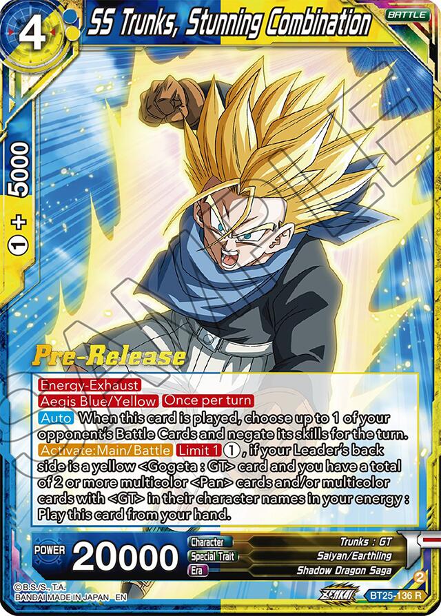 SS Trunks, Stunning Combination (BT25-136) [Legend of the Dragon Balls Prerelease Promos] | Fandemonia Ltd