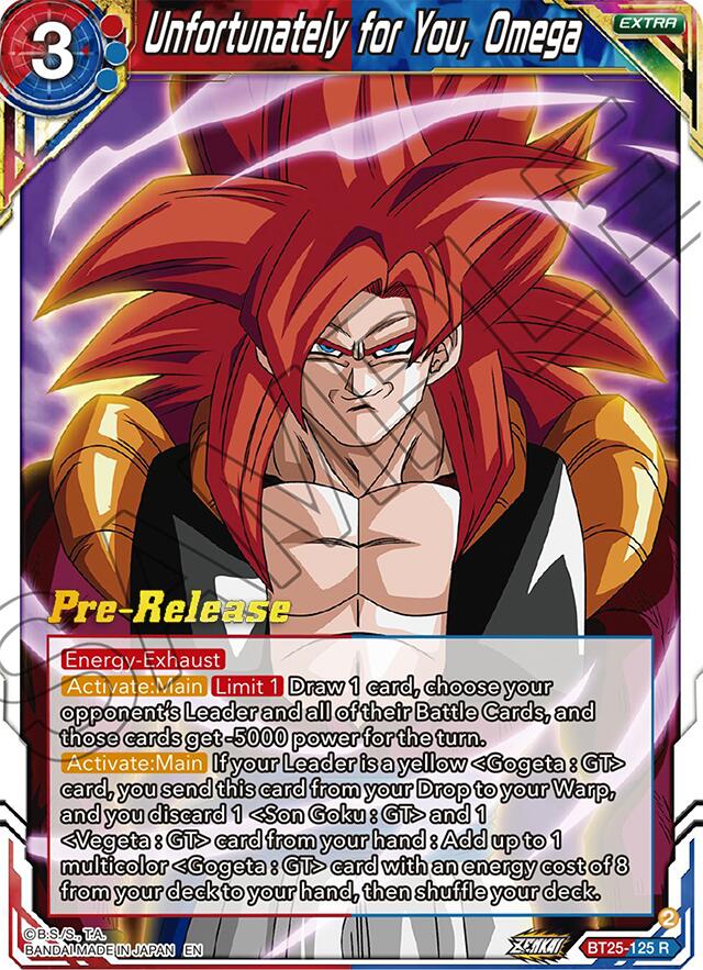 Unfortunately for You, Omega (BT25-125) [Legend of the Dragon Balls Prerelease Promos] | Fandemonia Ltd