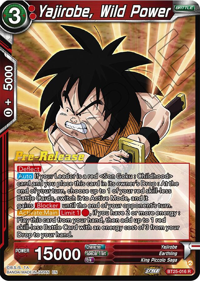 Yajirobe, Wild Power (BT25-016) [Legend of the Dragon Balls Prerelease Promos] | Fandemonia Ltd