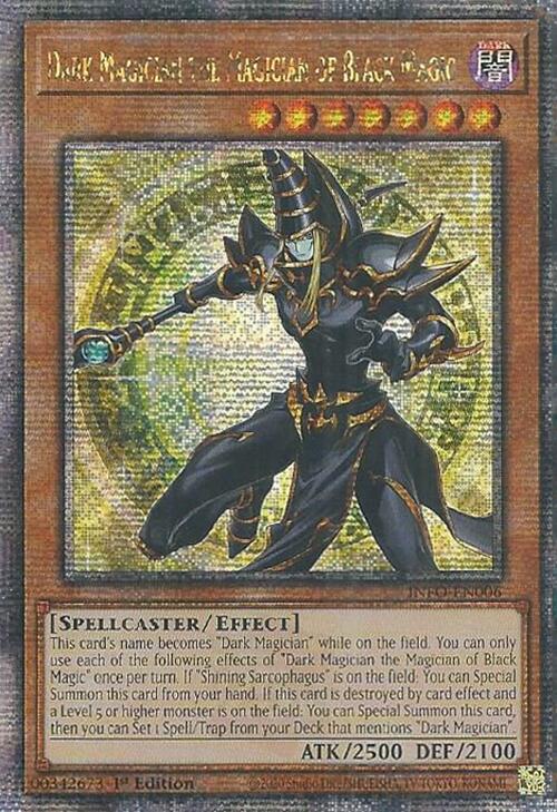 Dark Magician the Magician of Black Magic (Quarter Century Secret Rare) [INFO-EN006] Quarter Century Secret Rare | Fandemonia Ltd