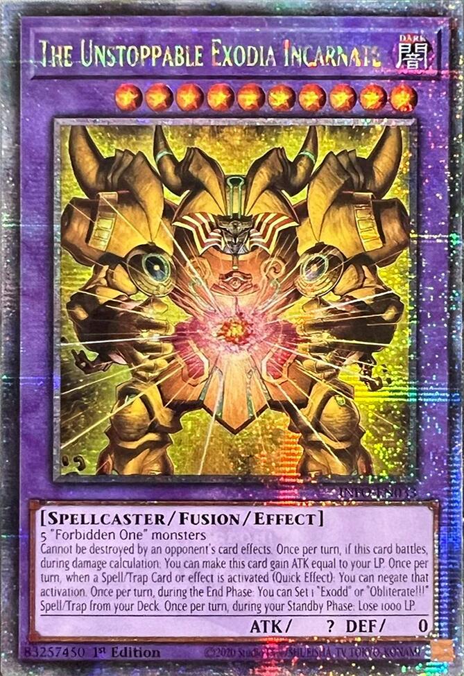 The Unstoppable Exodia Incarnate (Quarter Century Secret Rare) [INFO-EN033] Quarter Century Secret Rare | Fandemonia Ltd