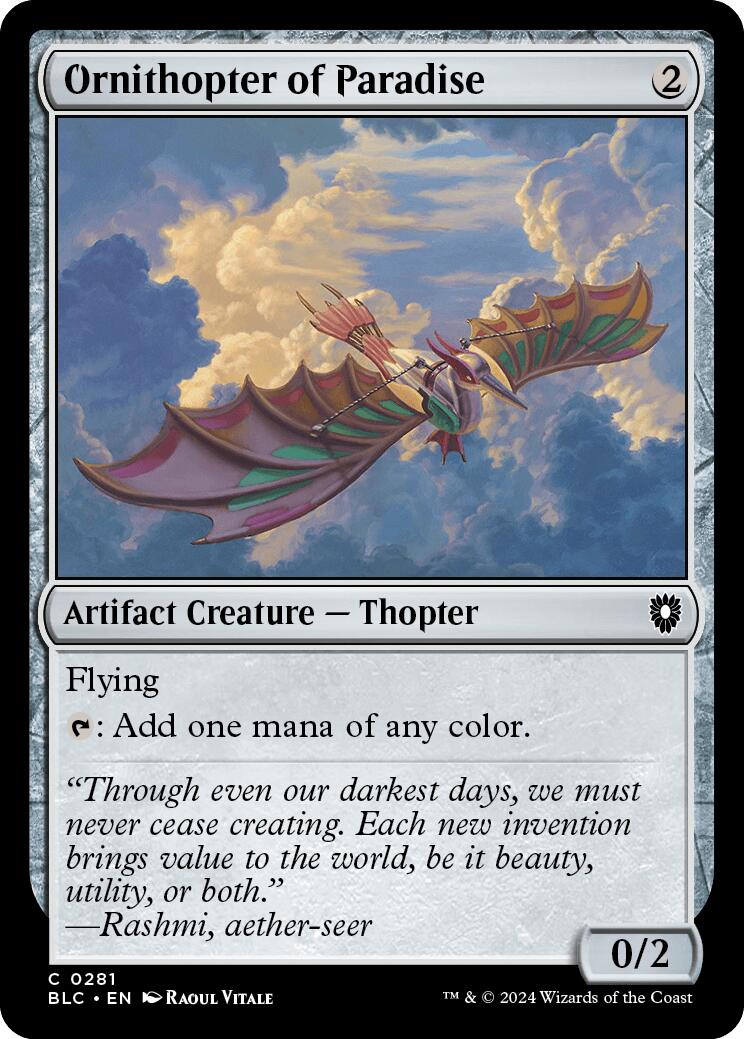 Ornithopter of Paradise [Bloomburrow Commander] | Fandemonia Ltd