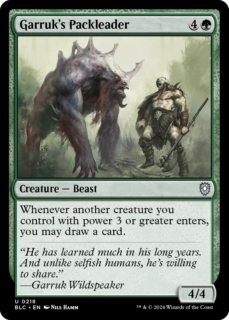 Garruk's Packleader [Bloomburrow Commander] | Fandemonia Ltd