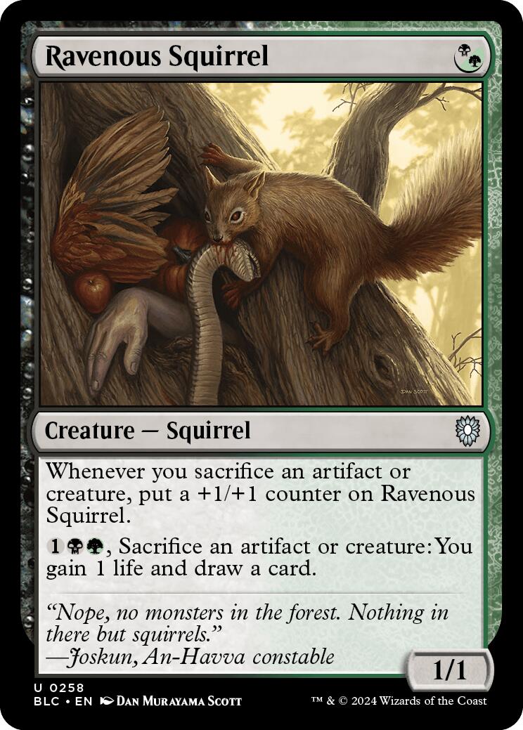 Ravenous Squirrel [Bloomburrow Commander] | Fandemonia Ltd