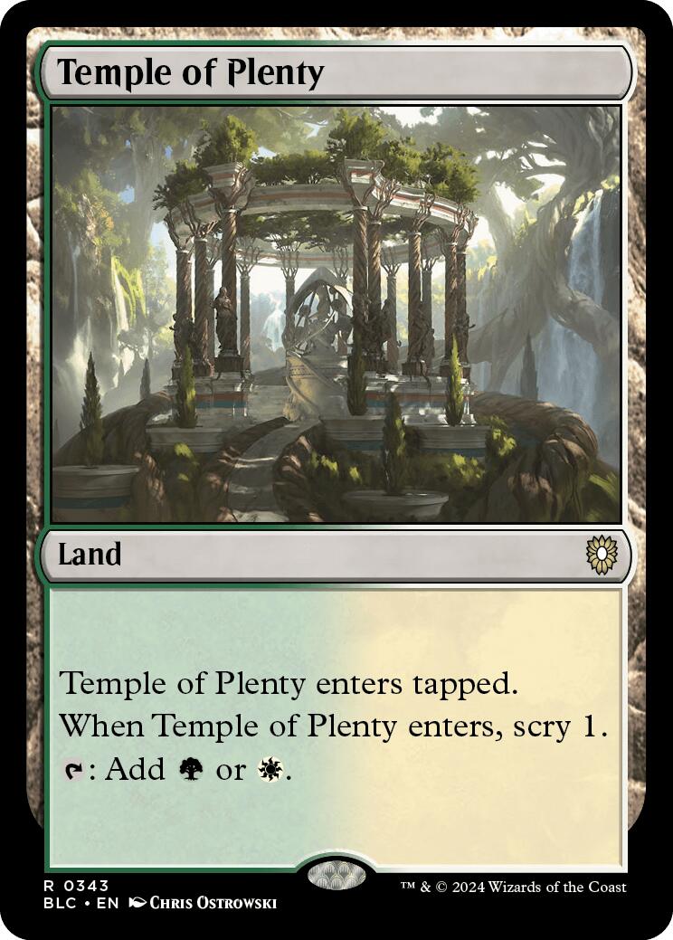 Temple of Plenty [Bloomburrow Commander] | Fandemonia Ltd