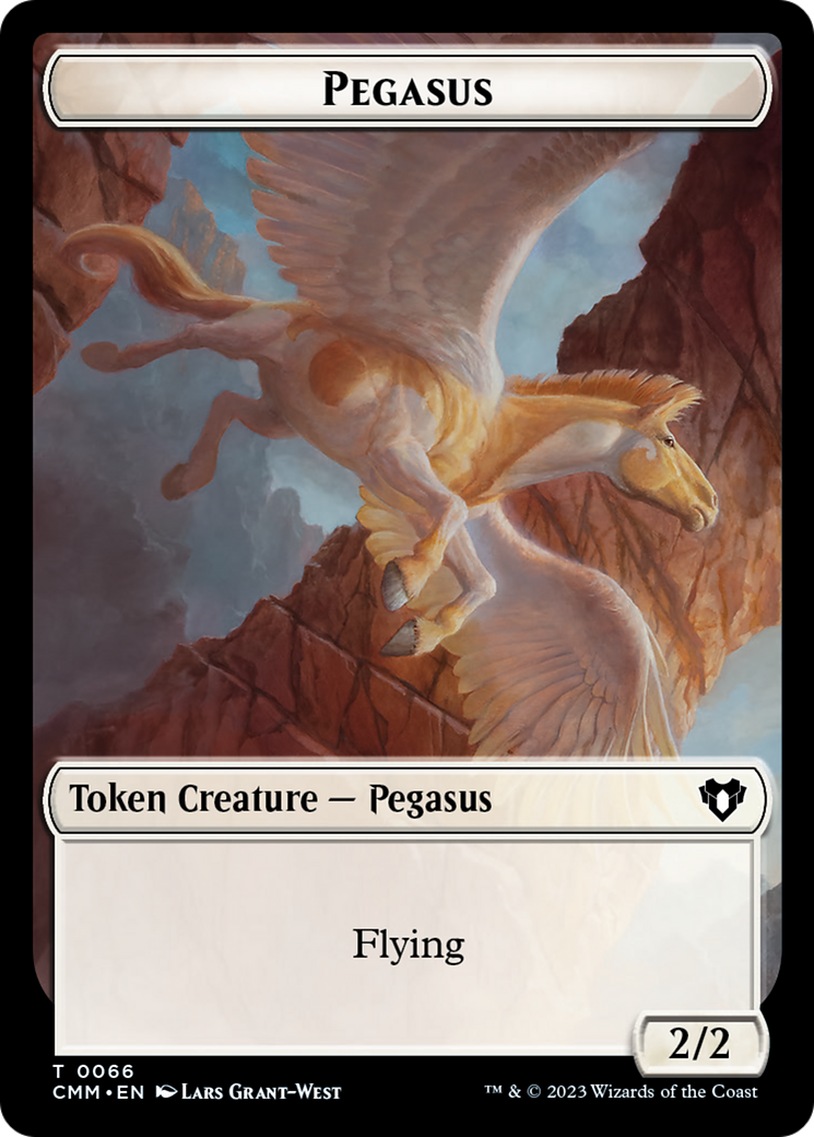 Copy (54) // Pegasus Double-Sided Token [Commander Masters Tokens] | Fandemonia Ltd