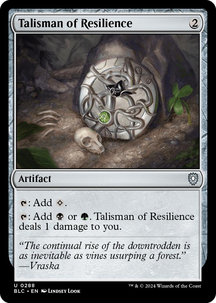 Talisman of Resilience [Bloomburrow Commander] | Fandemonia Ltd