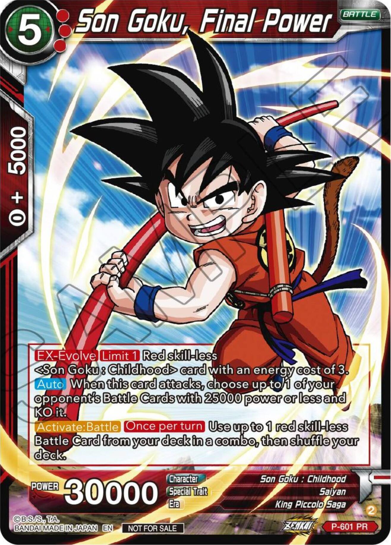 Son Goku, Final Power (Tournament Pack Vol. 8) (P-601) [Promotion Cards] | Fandemonia Ltd