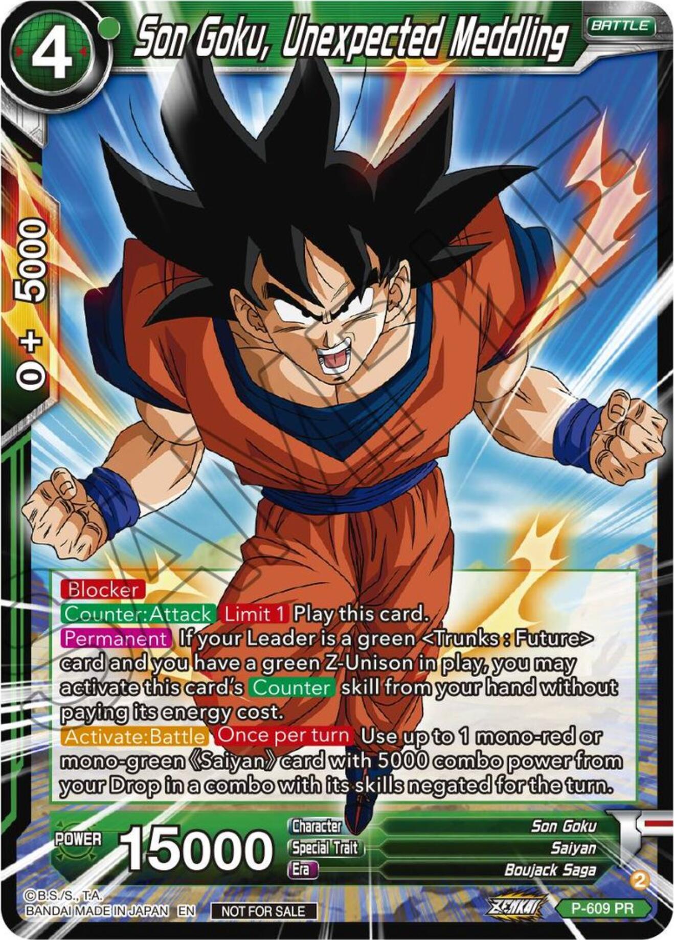 Son Goku, Unexpected Meddling (Tournament Pack Vol. 8) (P-609) [Promotion Cards] | Fandemonia Ltd