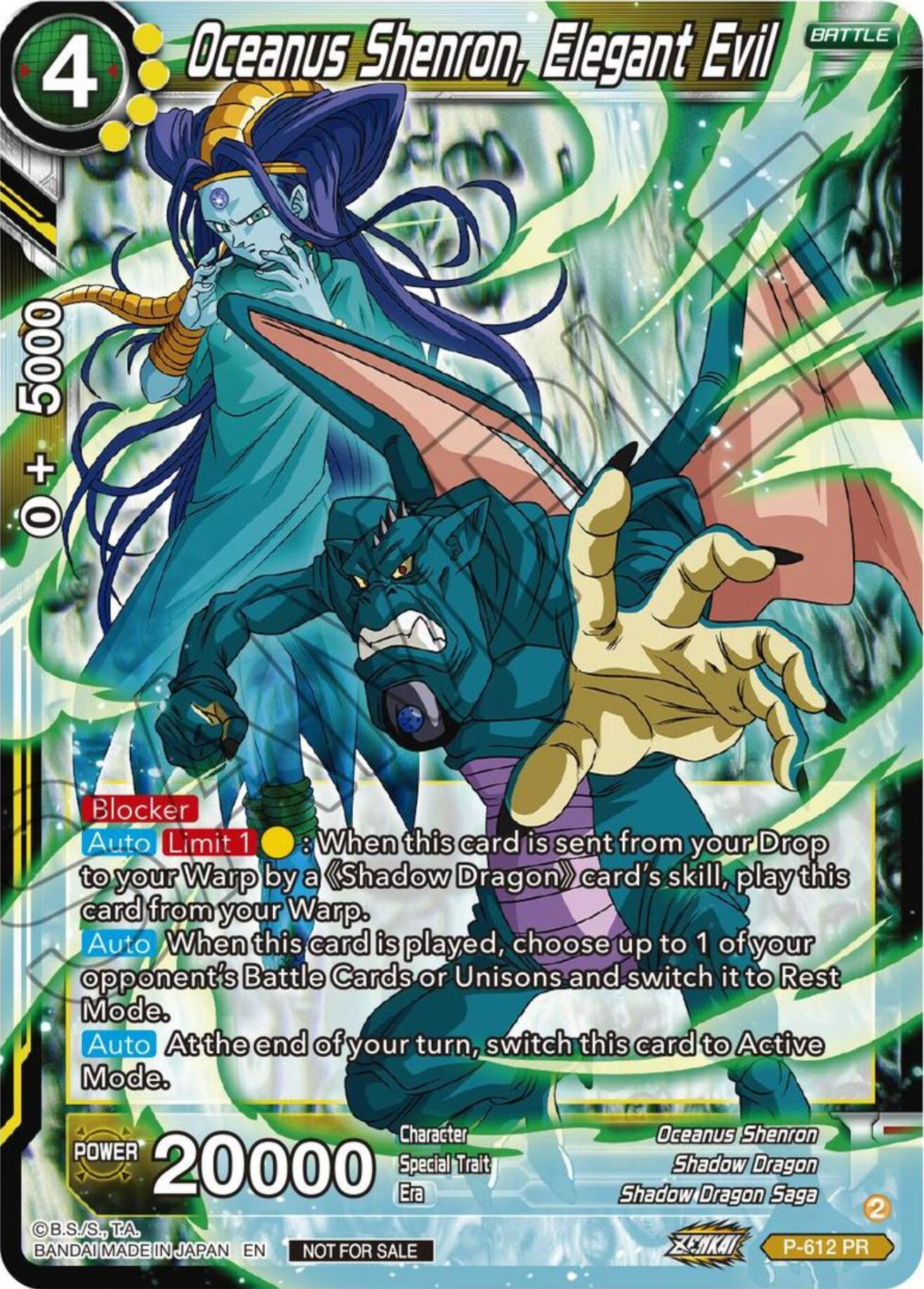 Oceanus Shenron, Elegant Evil (Tournament Pack Vol. 8) (P-612) [Promotion Cards] | Fandemonia Ltd