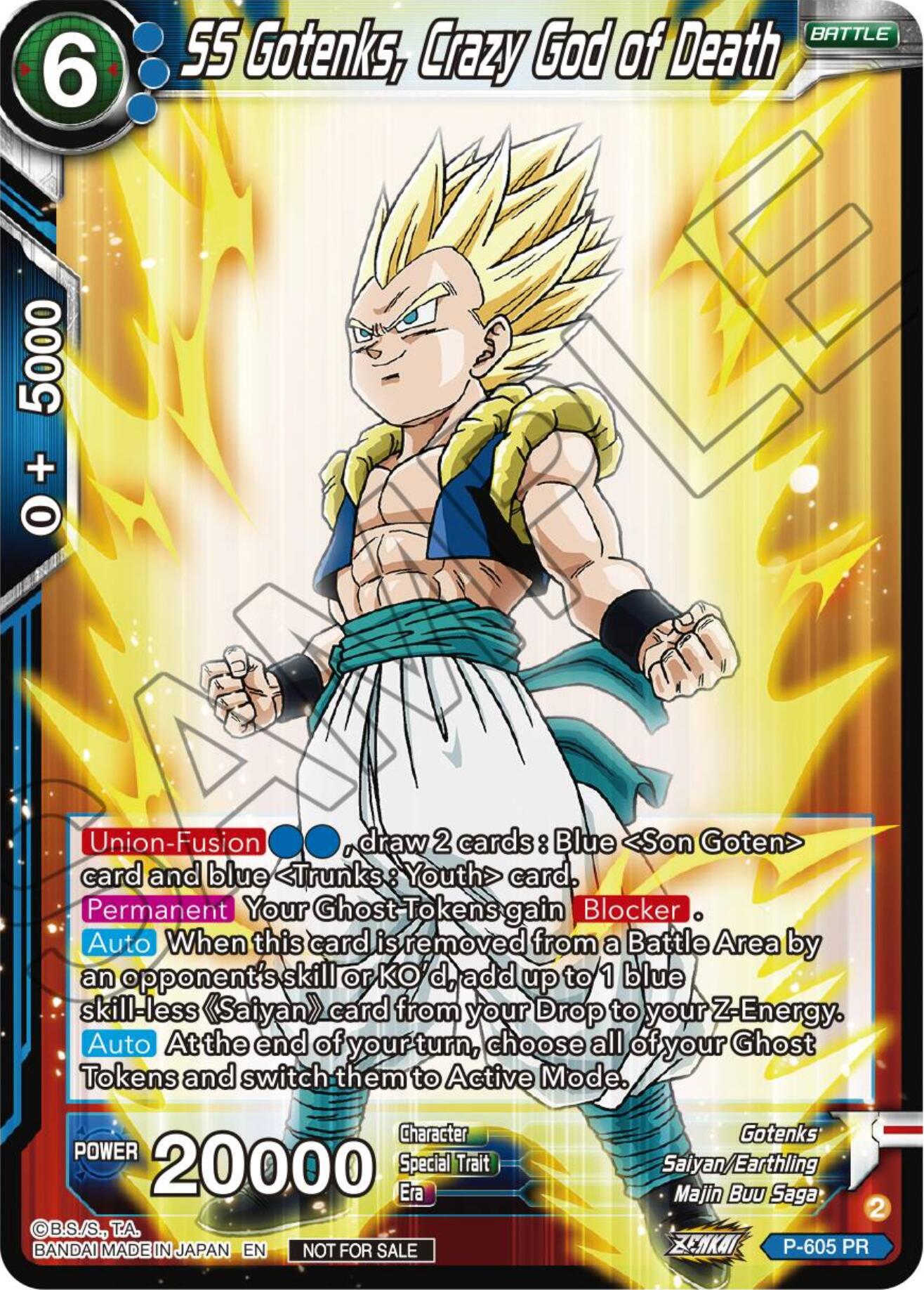 SS Gotenks, Crazy God of Death (Tournament Pack Vol. 8) (P-605) [Promotion Cards] | Fandemonia Ltd