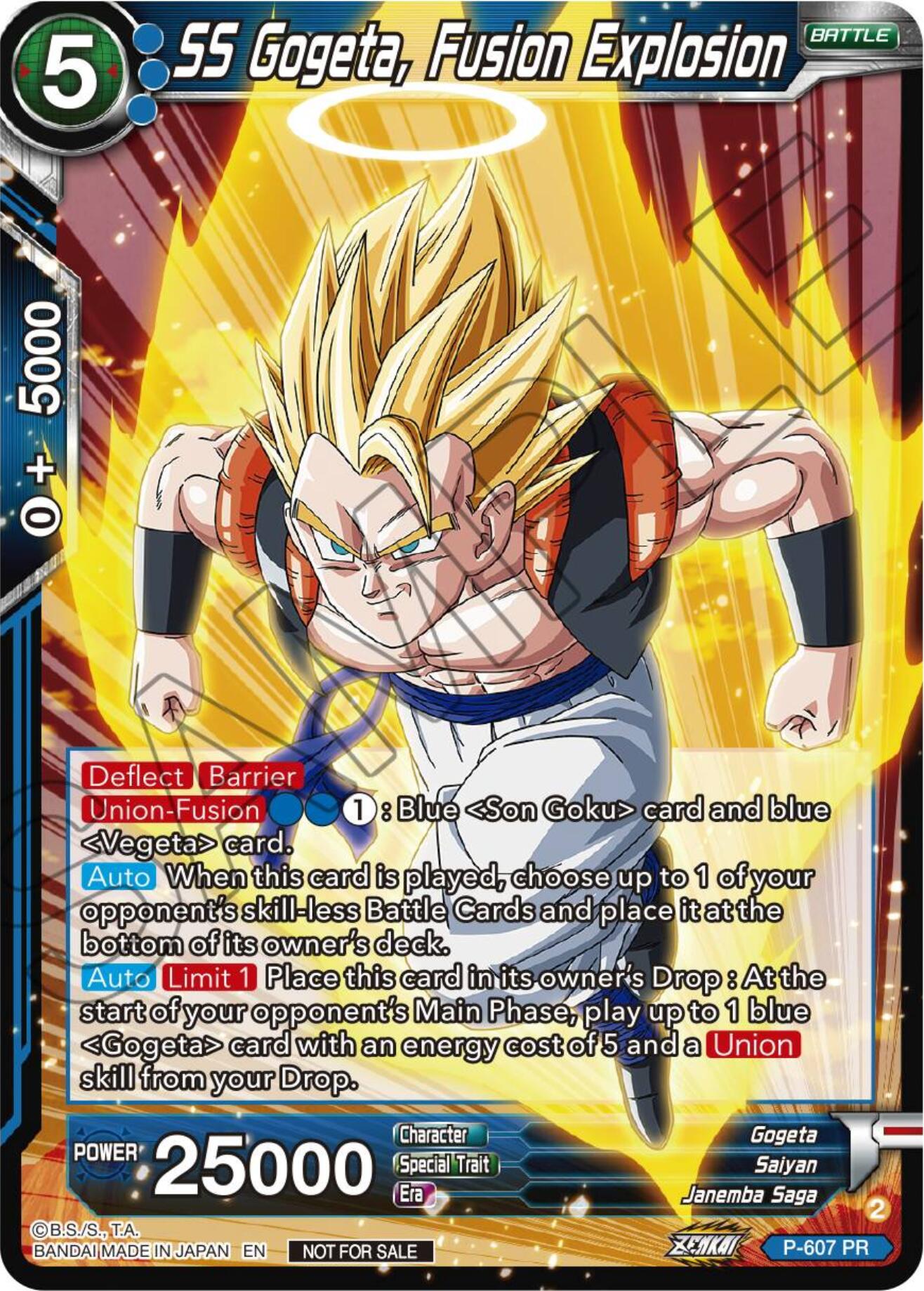 SS Gogeta, Fusion Explosion (Tournament Pack Vol. 8) (P-607) [Promotion Cards] | Fandemonia Ltd