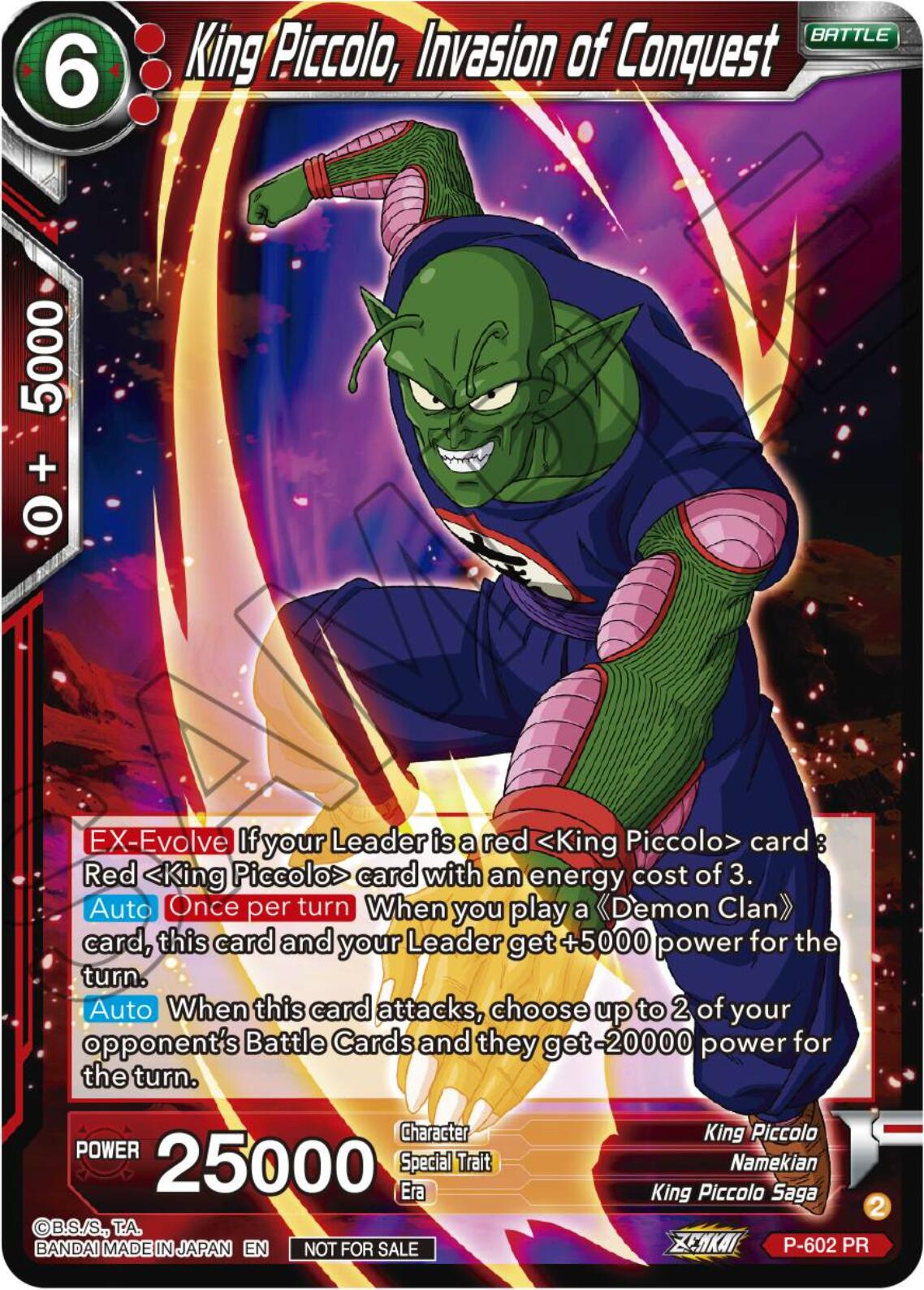 King Piccolo, Invasion of Conquest (Tournament Pack Vol. 8) (P-602) [Promotion Cards] | Fandemonia Ltd