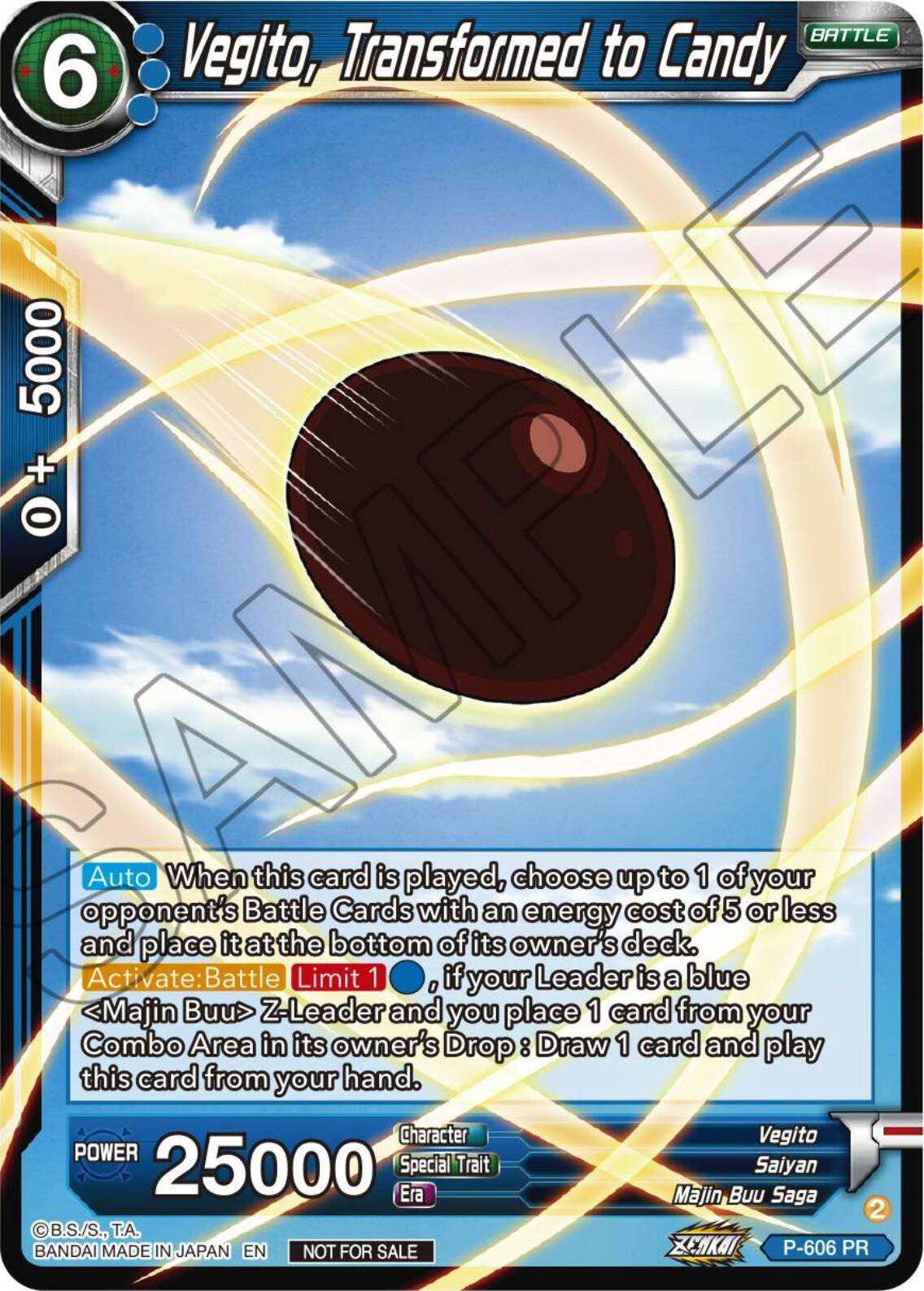 Vegito, Transformed to Candy (Tournament Pack Vol. 8) (P-606) [Promotion Cards] | Fandemonia Ltd