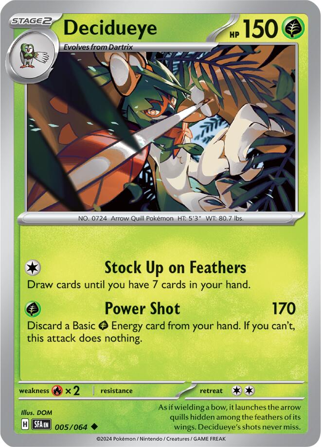 Decidueye (005/064) [Scarlet & Violet: Shrouded Fable] | Fandemonia Ltd