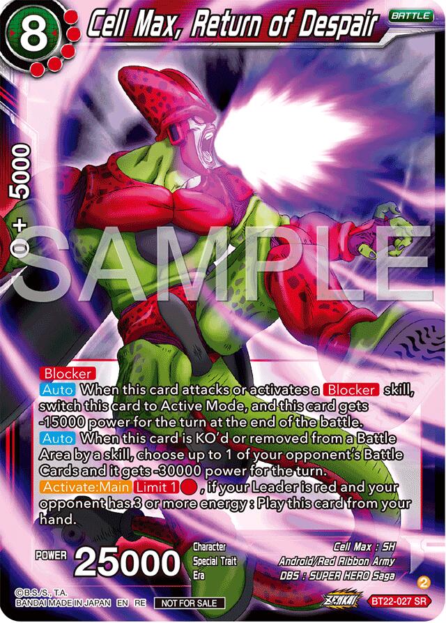 Cell Max, Return of Despair (Deluxe Pack 2024 Vol.2) (BT22-027) [Promotion Cards] | Fandemonia Ltd