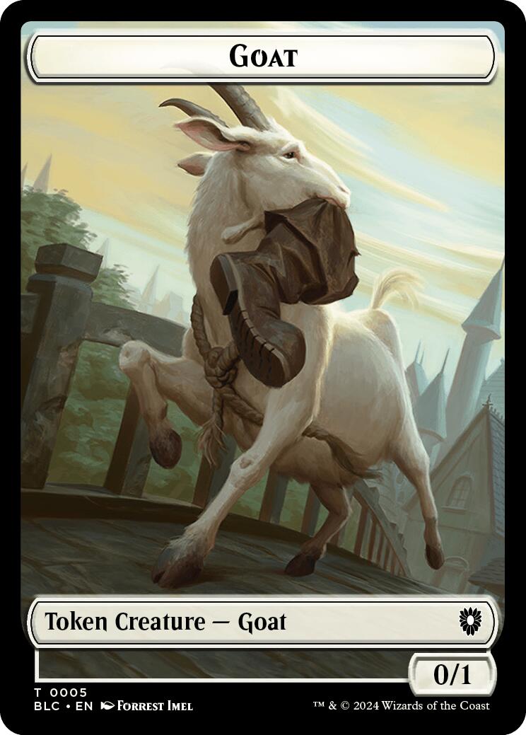 Goat // Wolf (032) Double-Sided Token [Bloomburrow Commander Tokens] | Fandemonia Ltd