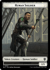 Human Soldier // Wolf (035) Double-Sided Token [Bloomburrow Commander Tokens] | Fandemonia Ltd