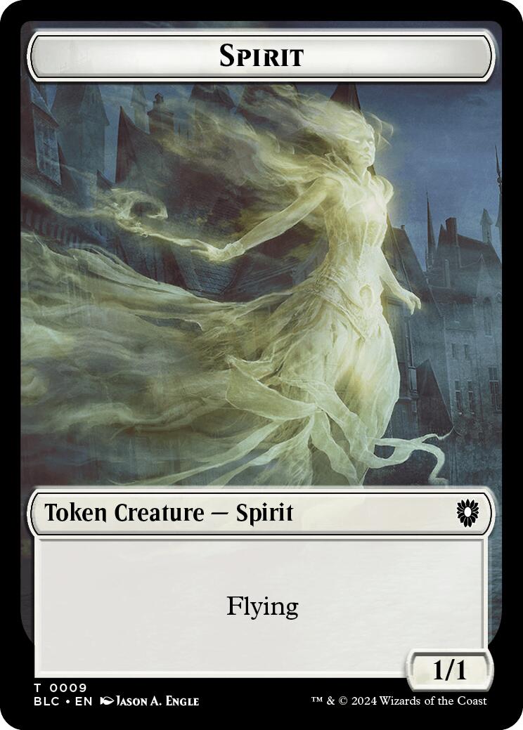 Spirit // Faerie Double-Sided Token [Bloomburrow Commander Tokens] | Fandemonia Ltd