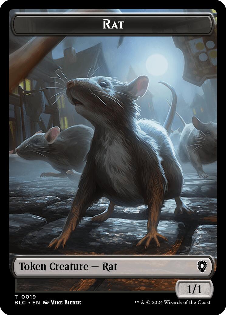 Rat // Raccoon Double-Sided Token [Bloomburrow Commander Tokens] | Fandemonia Ltd