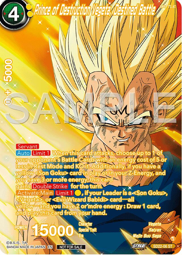 Prince of Destruction Vegeta, Destined Battle (Premium Alt-Art Card Set 2024 Vol.2) (SD22-06) [Promotion Cards] | Fandemonia Ltd