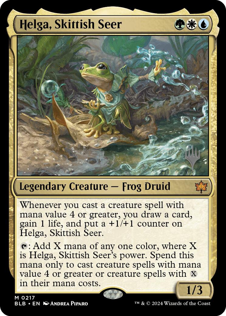 Helga, Skittish Seer (Promo Pack) [Bloomburrow Promos] | Fandemonia Ltd