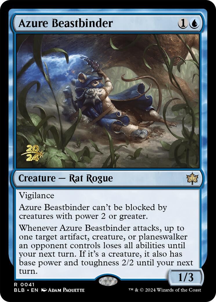 Azure Beastbinder [Bloomburrow Prerelease Promos] | Fandemonia Ltd