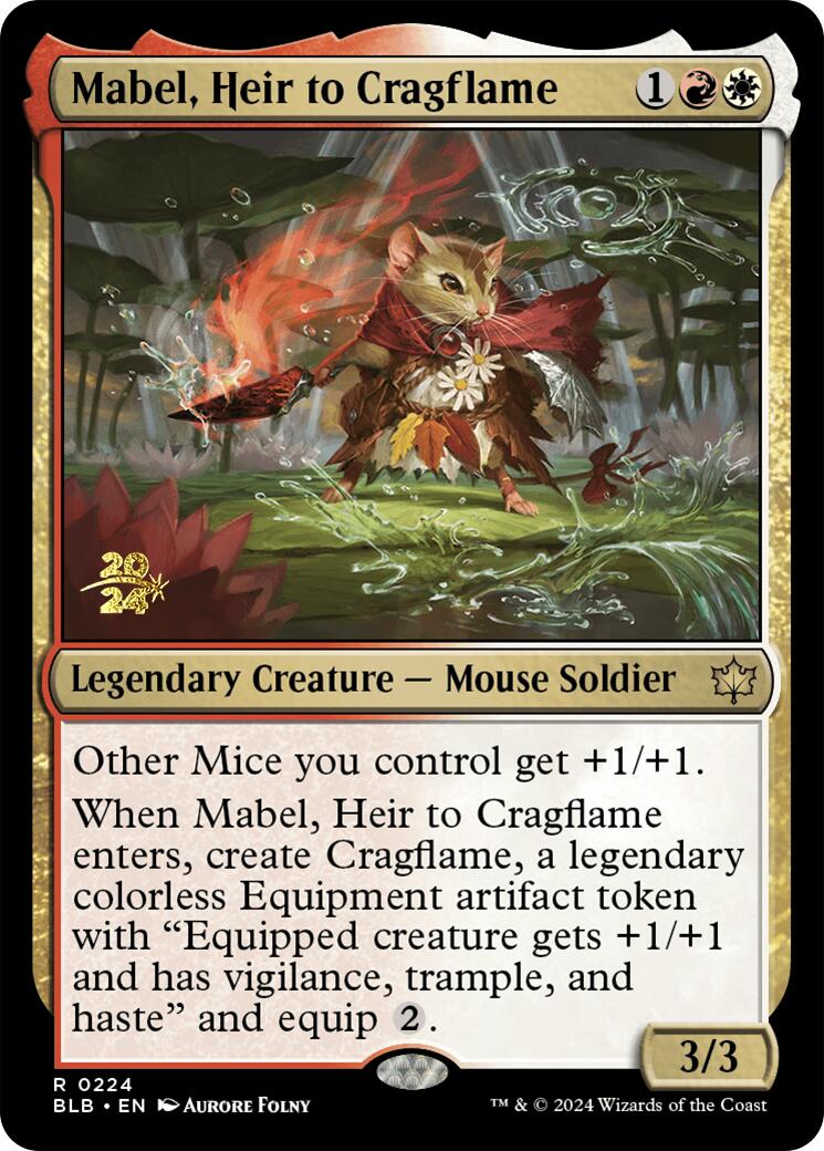 Mabel, Heir to Cragflame [Bloomburrow Prerelease Promos] | Fandemonia Ltd