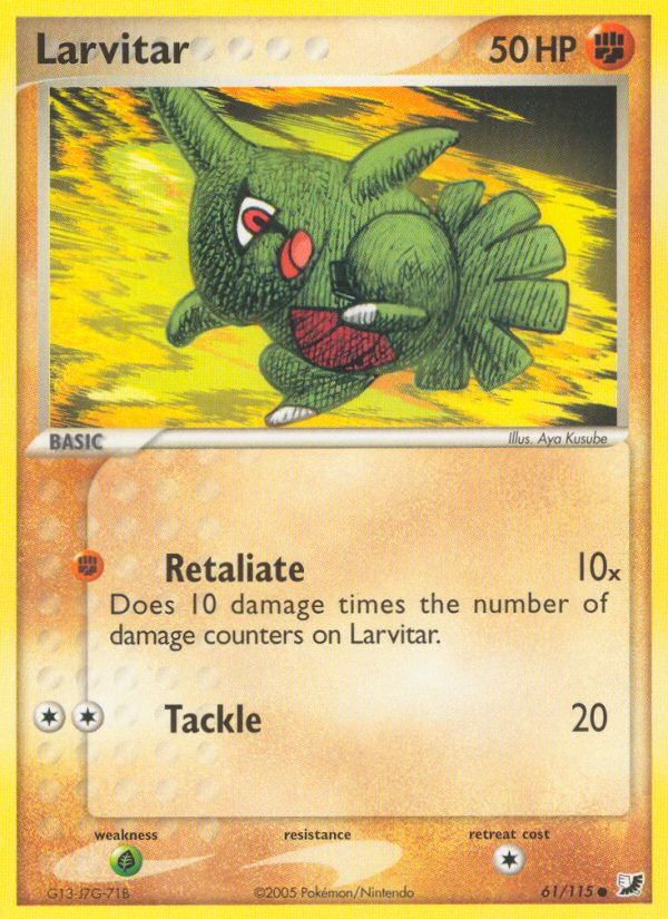 Larvitar (61/115) [EX: Unseen Forces] | Fandemonia Ltd