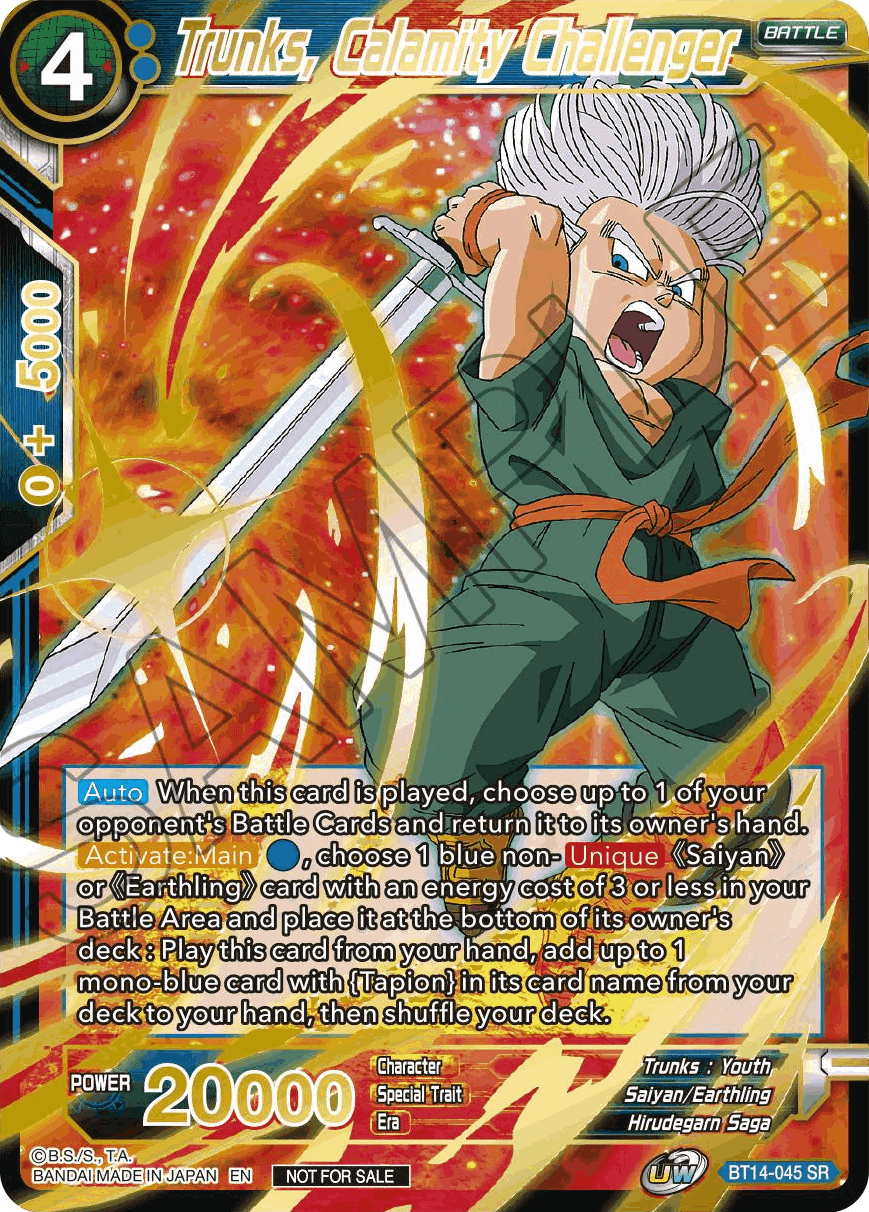 Trunks, Calamity Challenger (Alt. Art Card Set 2023 Vol. 1) (BT14-045) [Tournament Promotion Cards] | Fandemonia Ltd