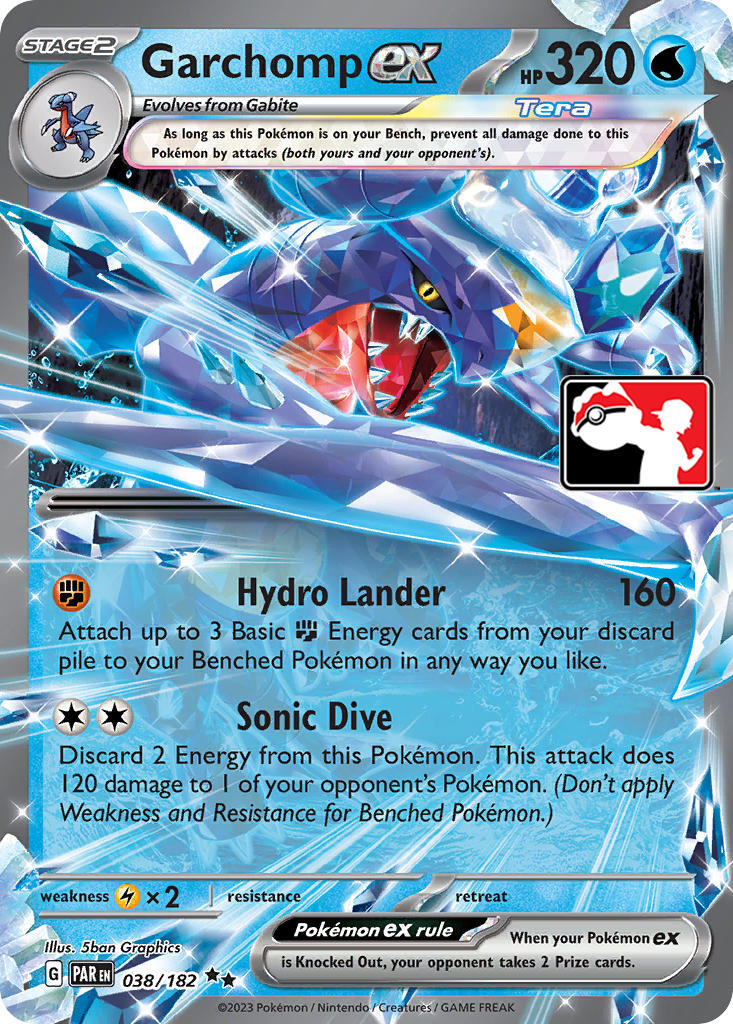 Garchomp ex (038/182) [Prize Pack Series Five] | Fandemonia Ltd