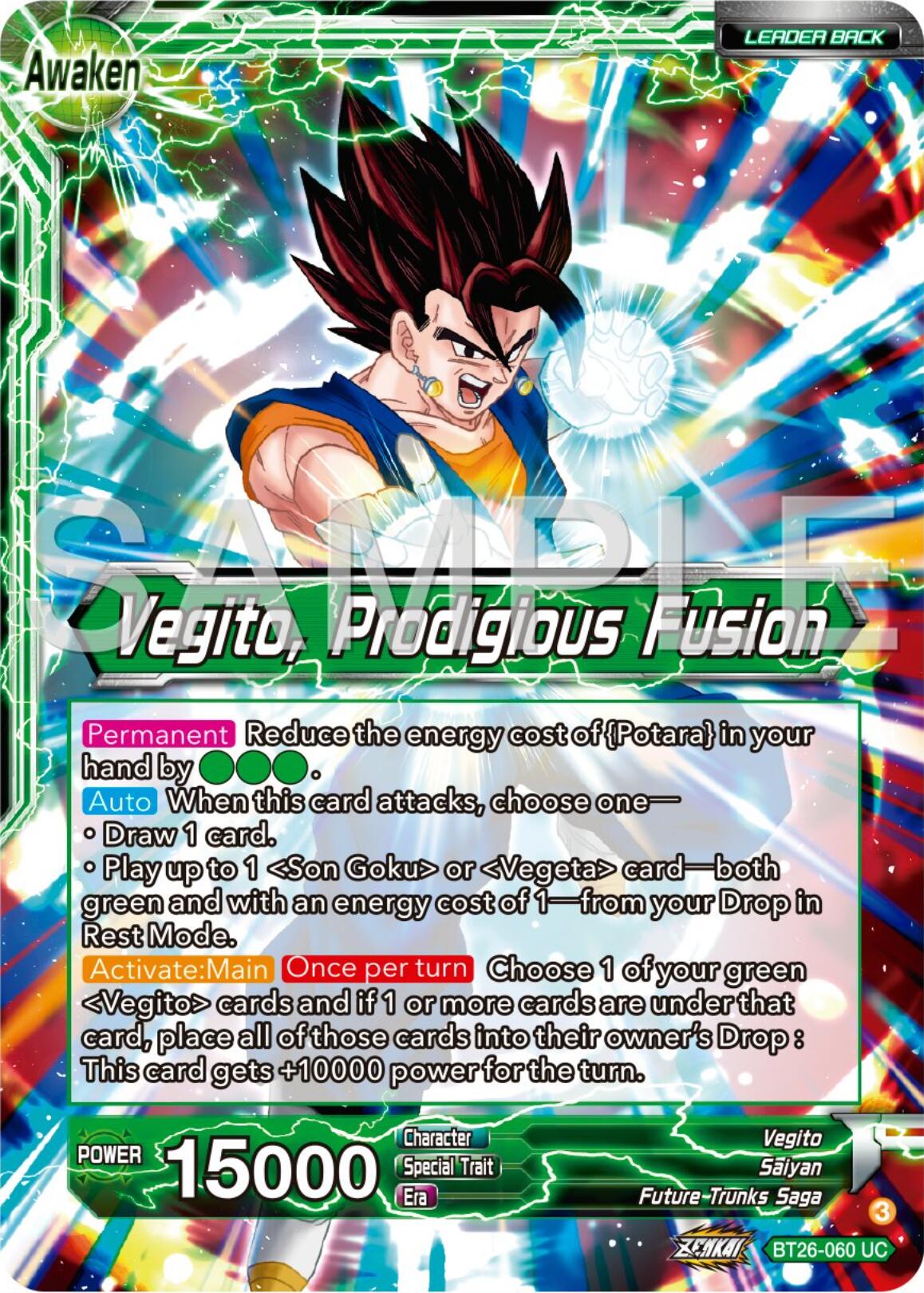 Son Goku & Vegeta // Vegito, Prodigious Fusion (BT26-060) [Ultimate Advent] | Fandemonia Ltd