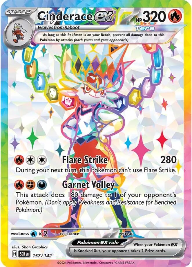 Cinderace ex (157/142) [Scarlet & Violet: Stellar Crown] | Fandemonia Ltd