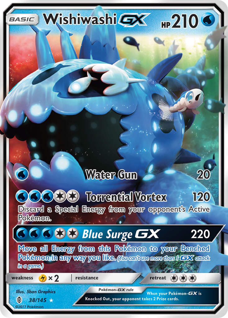 Wishiwashi GX (38/145) [Sun & Moon: Guardians Rising] | Fandemonia Ltd