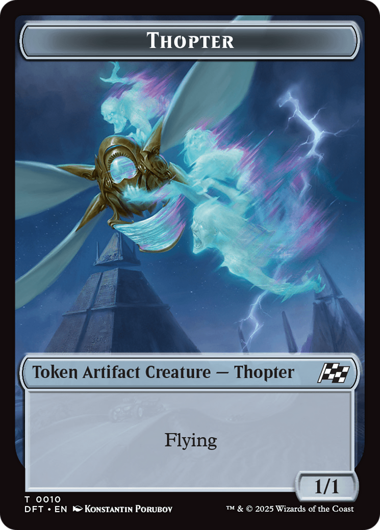 Cat // Thopter (0010) Double-Sided Token [Aetherdrift Tokens] | Fandemonia Ltd