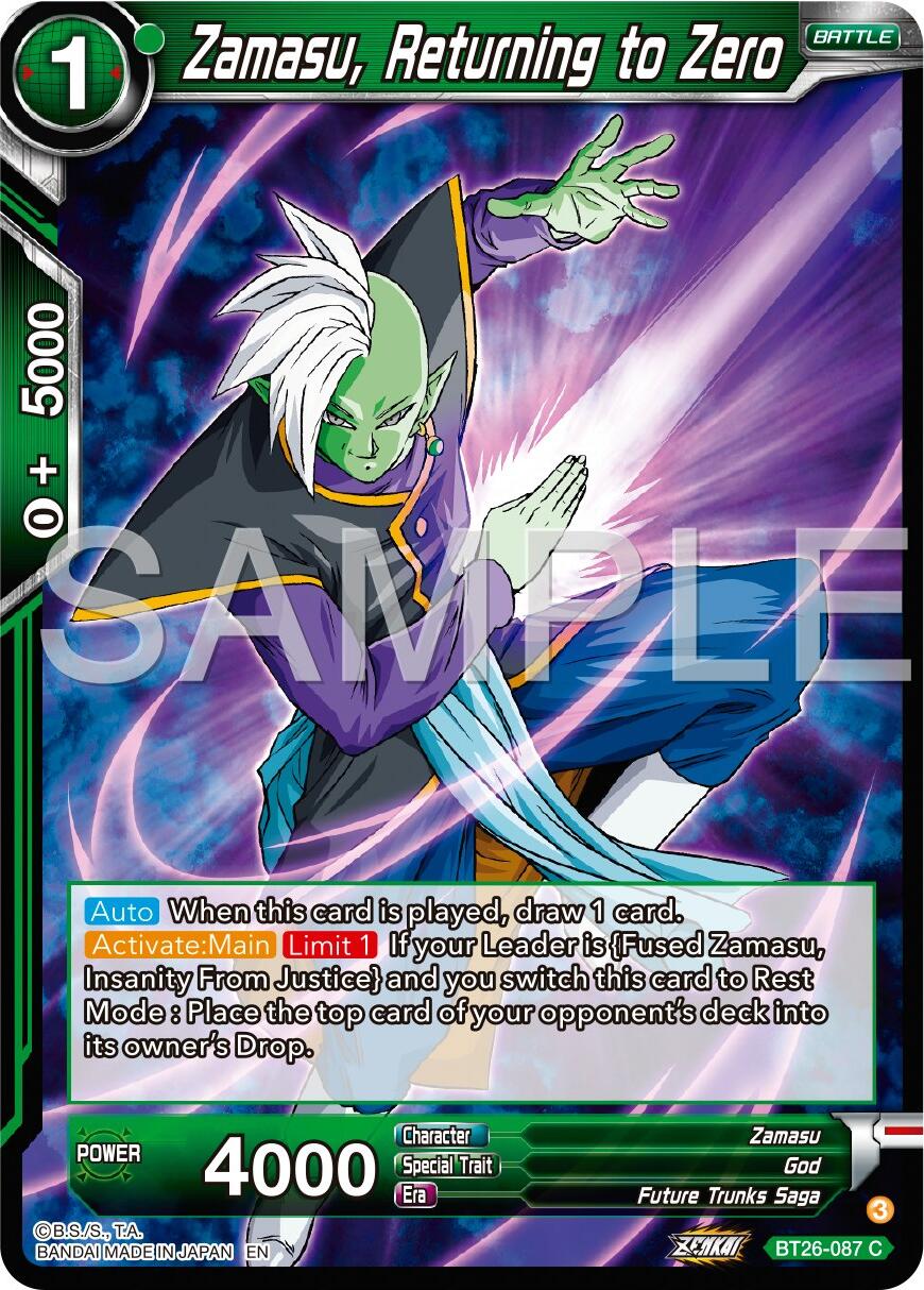 Zamasu, Returning to Zero (BT26-087) [Ultimate Advent] | Fandemonia Ltd