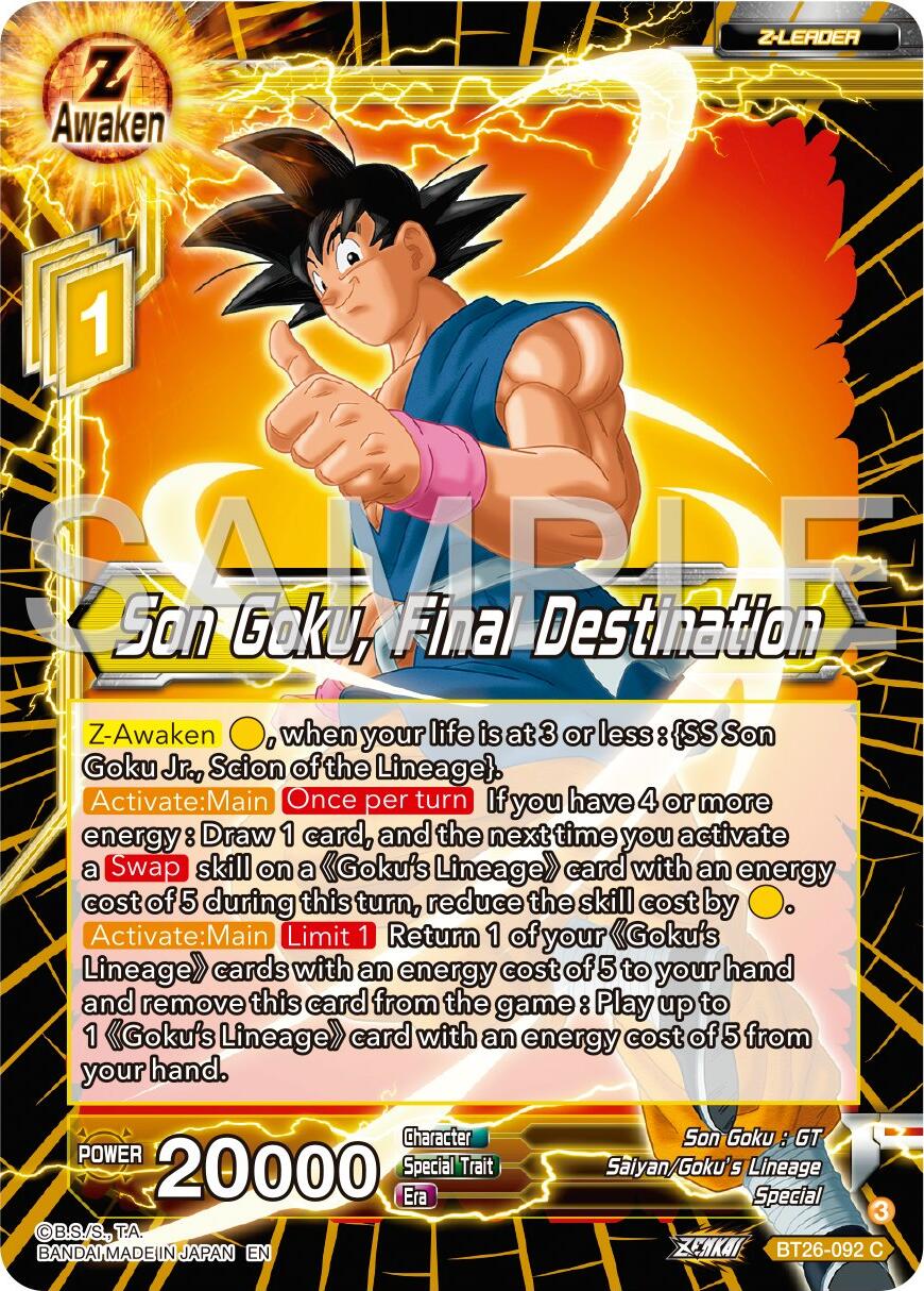 Son Goku, Final Destination (BT26-092) [Ultimate Advent] | Fandemonia Ltd