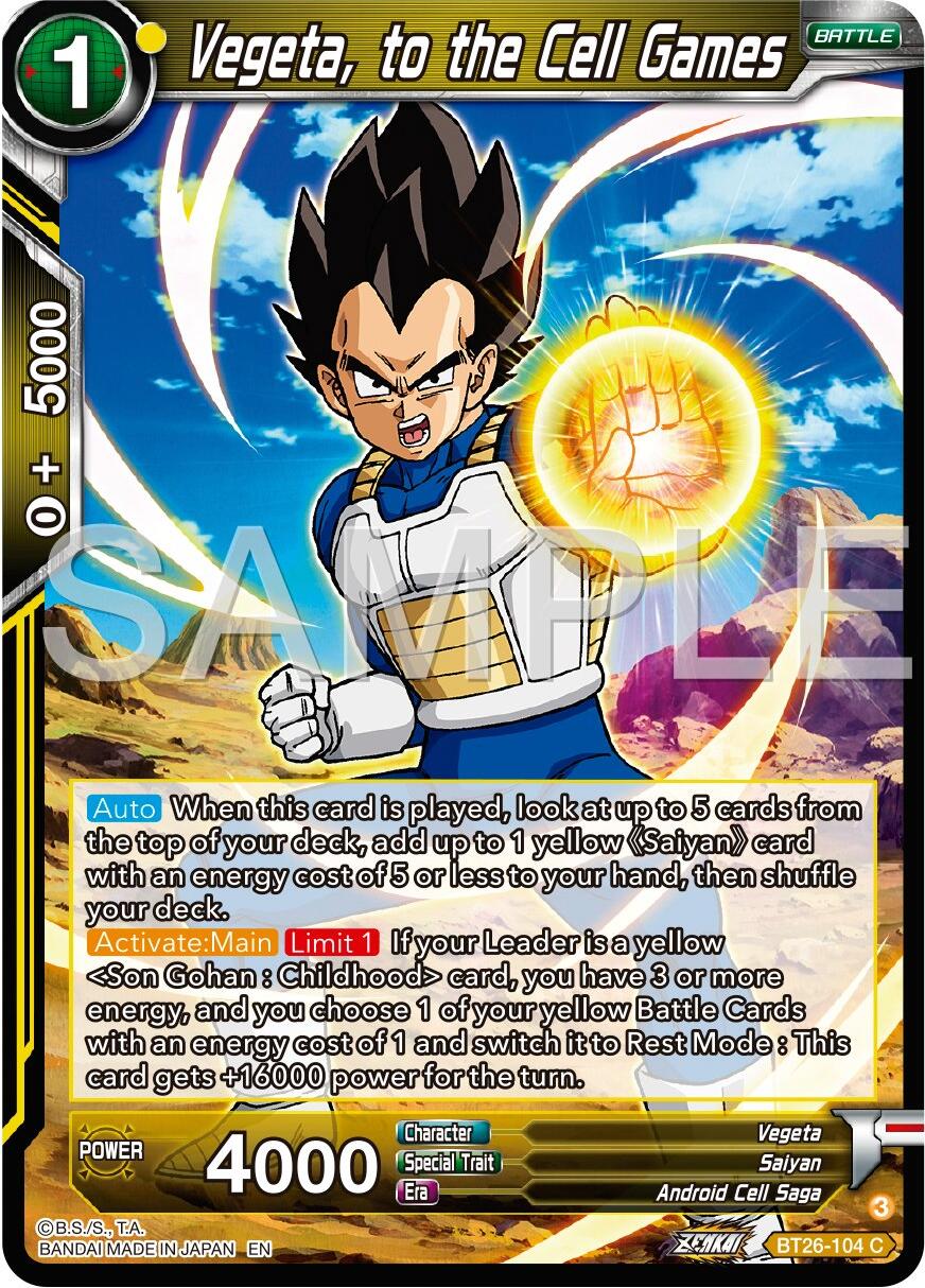 Vegeta, to the Cell Games (BT26-104) [Ultimate Advent] | Fandemonia Ltd