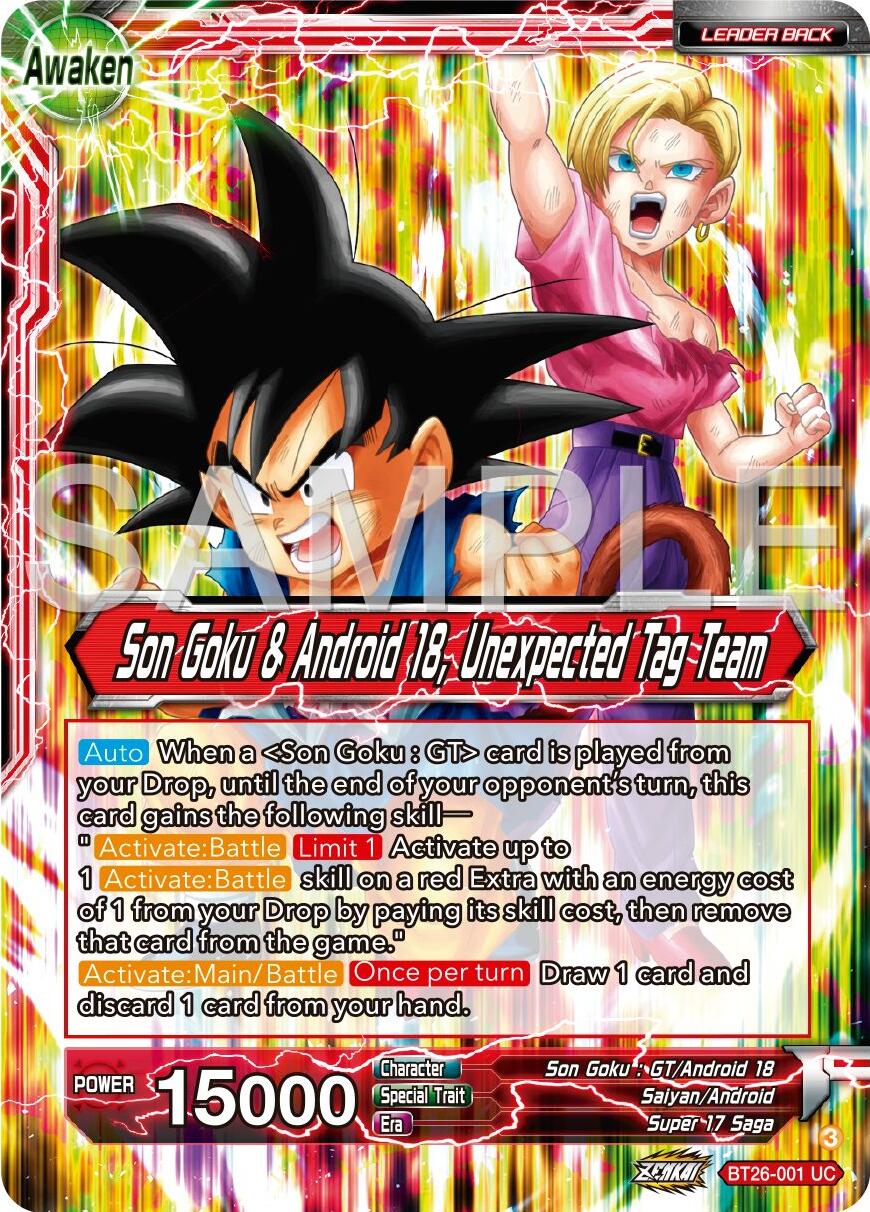 Son Goku // Son Goku & Android 18, Unexpected Tag Team (BT26-001) [Ultimate Advent] | Fandemonia Ltd