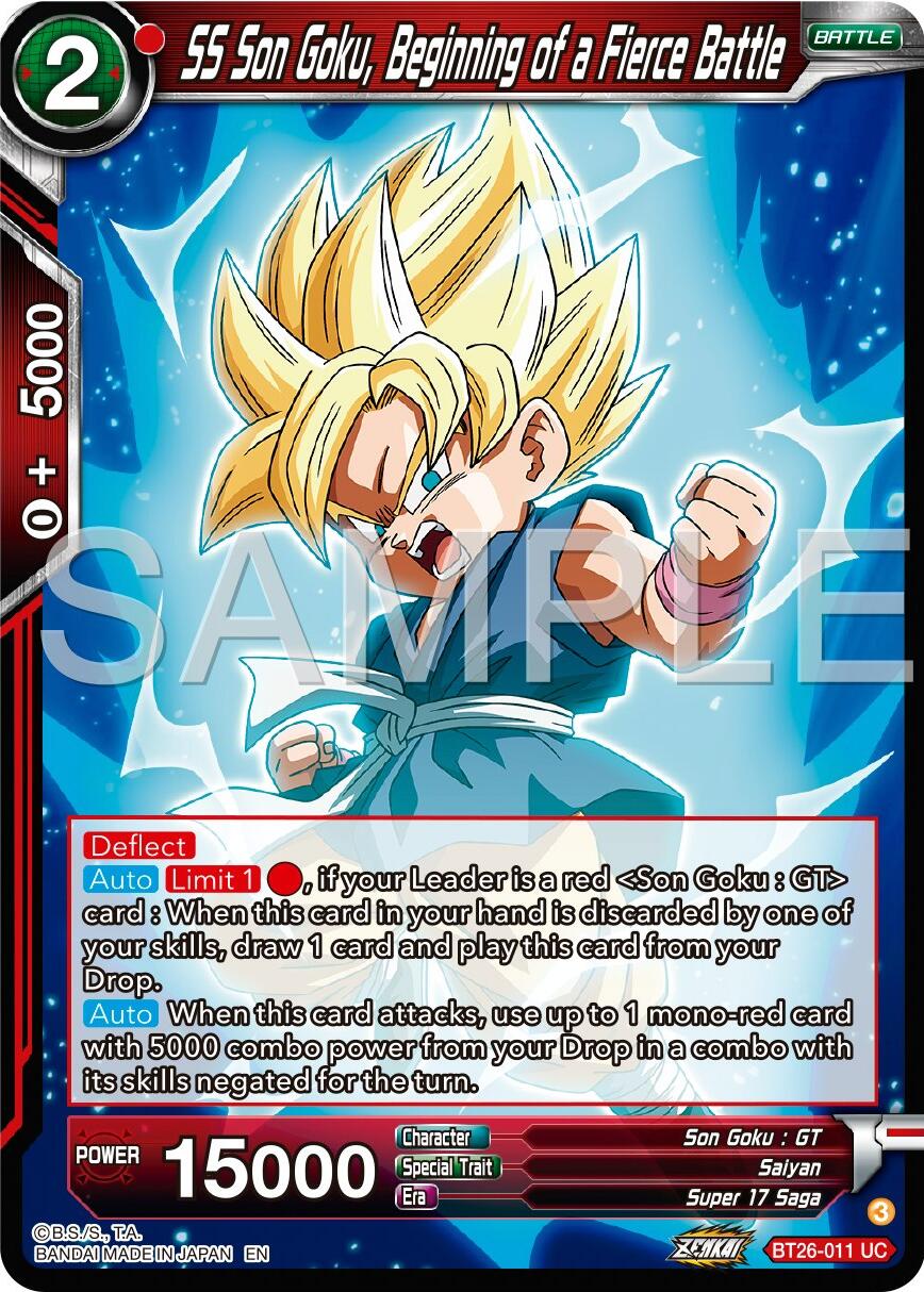 SS Son Goku, Beginning of a Fierce Battle (BT26-011) [Ultimate Advent] | Fandemonia Ltd