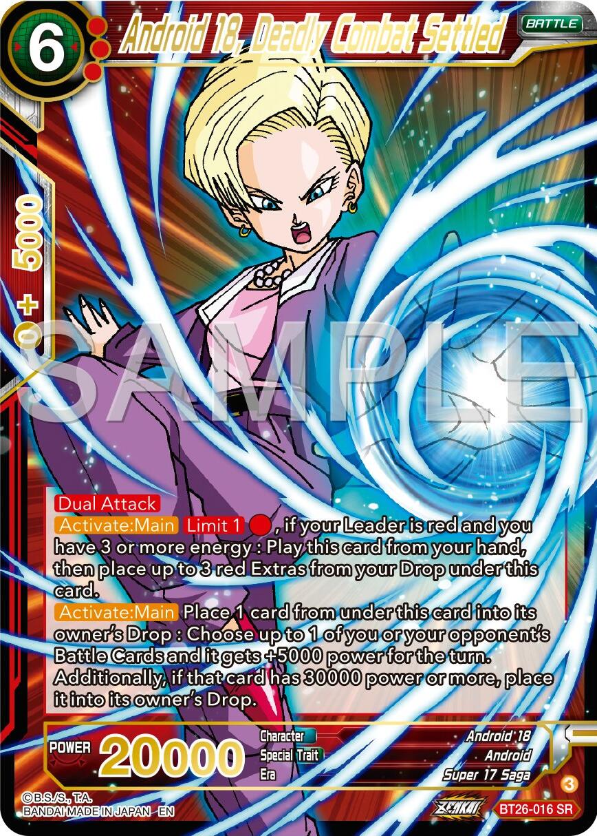 Android 18, Deadly Combat Settled (Bt26-016) [Ultimate Advent] | Fandemonia Ltd