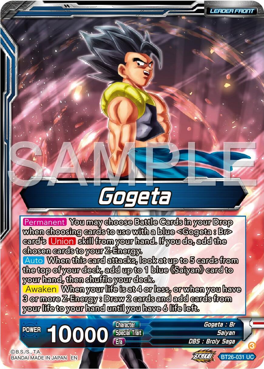 Gogeta // SSB Gogeta, Mighty Fusion Warrior (BT26-031) [Ultimate Advent] | Fandemonia Ltd