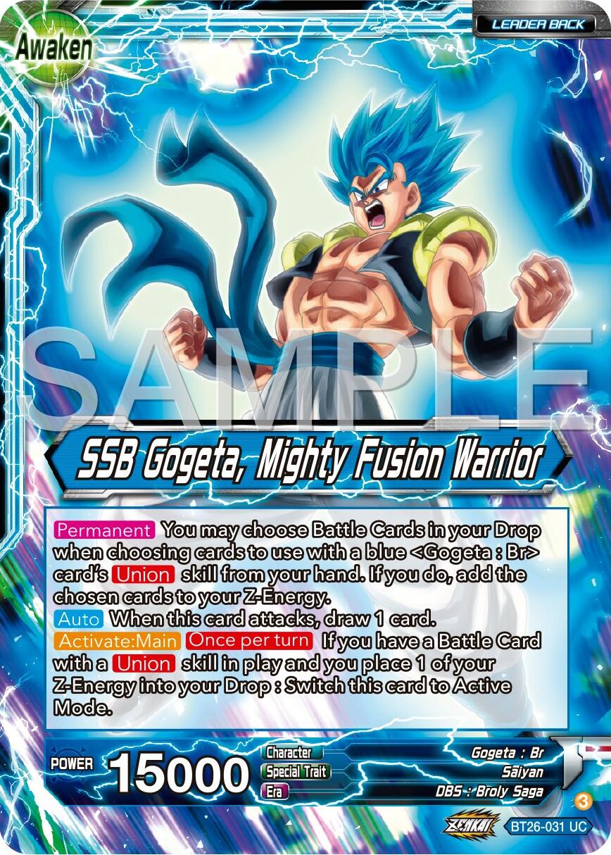 Gogeta // SSB Gogeta, Mighty Fusion Warrior (BT26-031) [Ultimate Advent] | Fandemonia Ltd