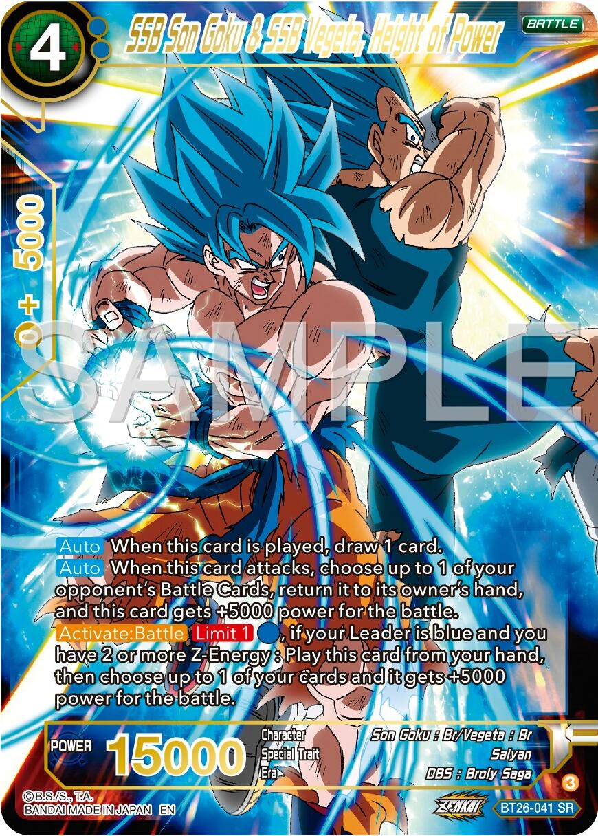 SSB Son Goku & SSB Vegeta, Height of Power (BT26-041) [Ultimate Advent] | Fandemonia Ltd