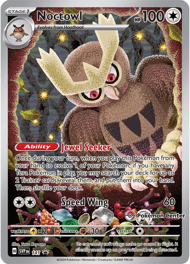 Noctowl (141) (Pokemon Center Exclusive) [Scarlet & Violet: Black Star Promos] | Fandemonia Ltd