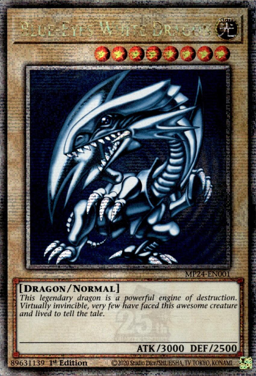 Blue-Eyes White Dragon [MP24-EN001] Quarter Century Secret Rare | Fandemonia Ltd