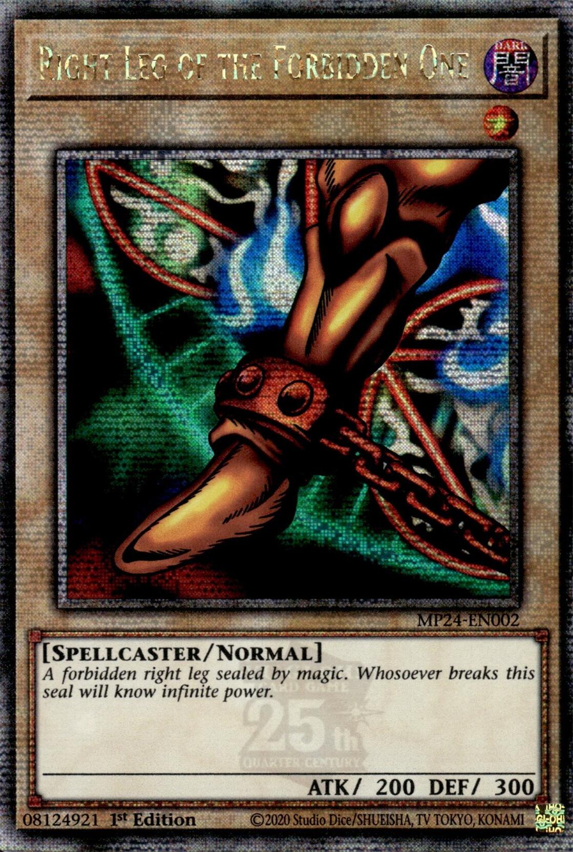 Right Leg of the Forbidden One [MP24-EN002] Quarter Century Secret Rare | Fandemonia Ltd