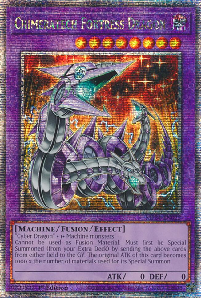 Chimeratech Fortress Dragon [MP24-EN022] Quarter Century Secret Rare | Fandemonia Ltd