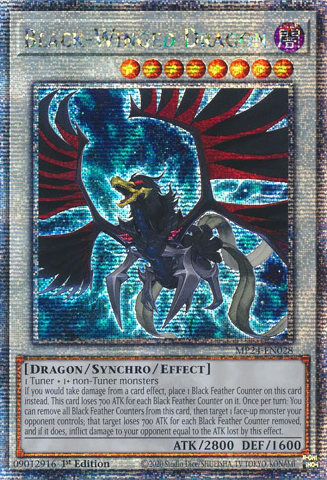 Black-Winged Dragon [MP24-EN028] Quarter Century Secret Rare | Fandemonia Ltd