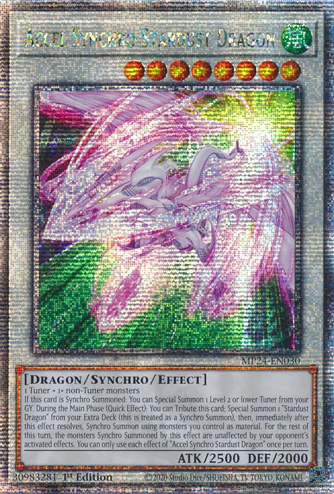 Accel Synchro Stardust Dragon [MP24-EN030] Quarter Century Secret Rare | Fandemonia Ltd